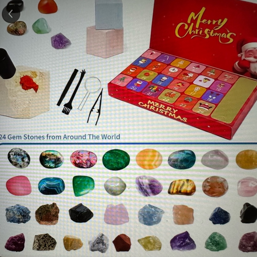 Festive Advent Calendar with Gemstone